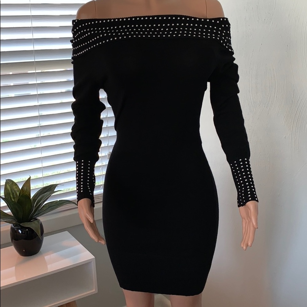 Black sweater dress
